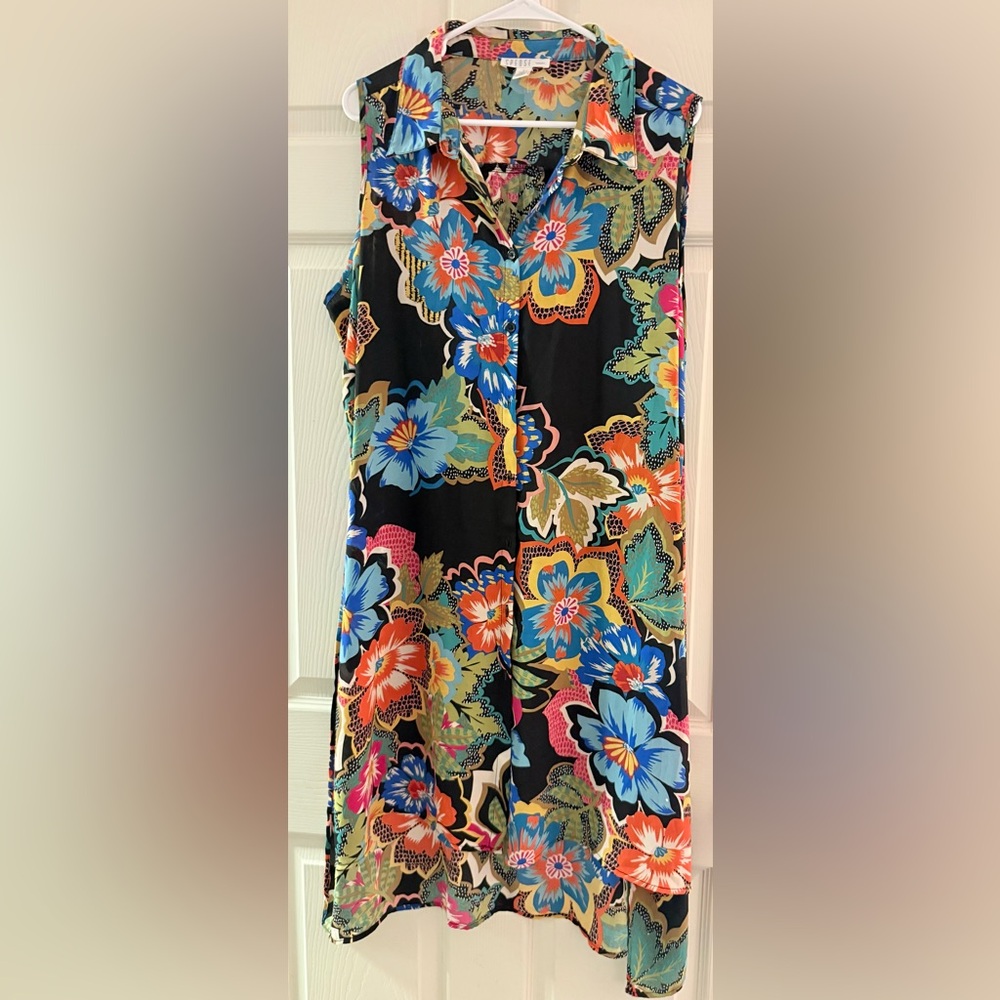 Spense Multicolor Floral Dress or swim cover-up